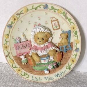 Vintage Cherished Teddies Little Miss Muffet 3D Collectible Decorative Plate